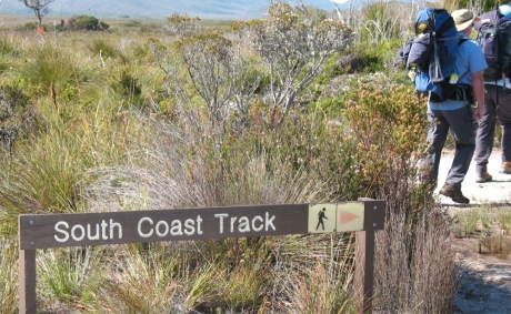 South Coast Track sign