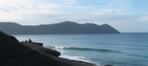 The last ocean view on the South Coast Track