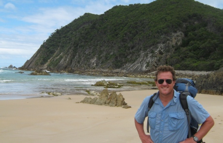 Brendon Sinclair hits the beach