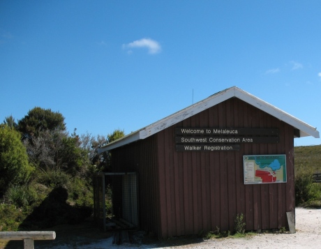 Walker Registration Hut at Melaleuca